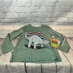 Maximus Rex Christmas Stegosaurus Graphic Print Shirt